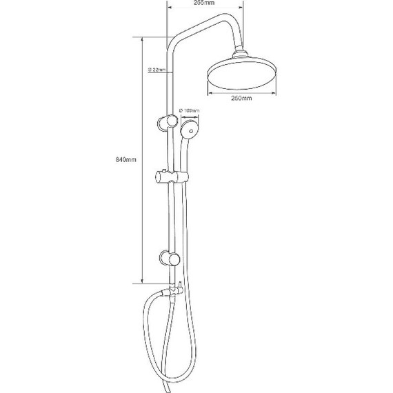 Душевая стойка Aquanet Passion R AF300-70-R-B 261836, чёрный матовый - фото 4