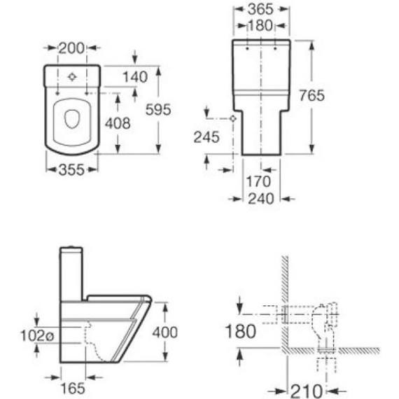 Унитаз-компакт Roca Hall 342629000 - фото 6