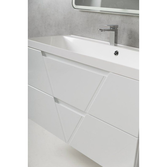 Тумба подвесная с раковиной BelBagno VITTORIA-1000-2C-SO-BO-P 100 см, Bianco Opaco - фото 3