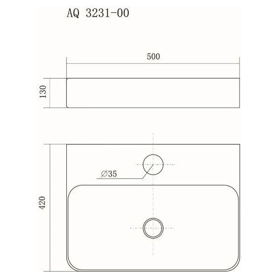 Раковина-чаша Aquatek 50 см AQ3231-00 - фото 2