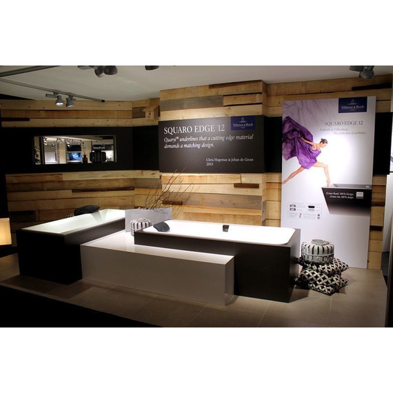 Ванна квариловая Villeroy&Boch Squaro Edge 180x80 см UBQ180SQE2DV-01 с ножками и сифоном - фото 2