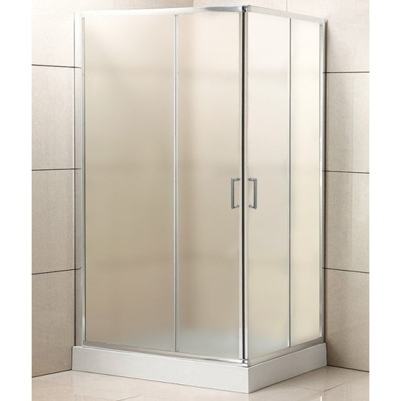Душевое ограждение BelBagno 100x80 см UNO-195-AH-2-100/80-P-Cr, хром/матовое - фото 