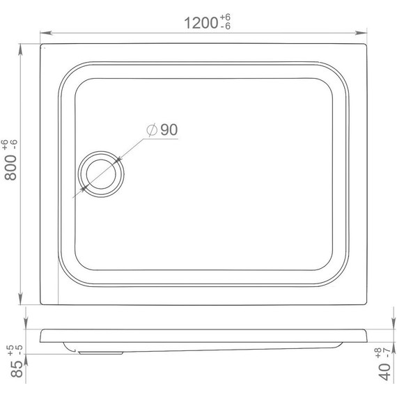 Поддон акриловый Тритон ПД26 120х80 см (каркас и панель в комплекте) - фото 3