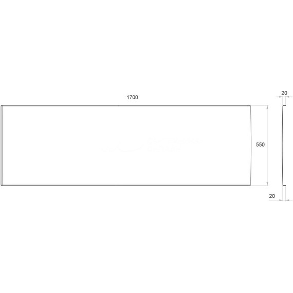 Панель фронтальная Тритон София 170 см R - фото 2