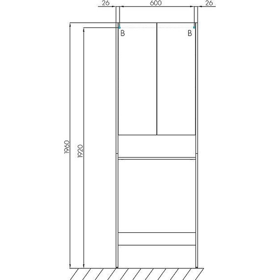 Пенал для стиральной машины Акватон Лондри 60 см 1A260503LH010, белый глянец (Поставляется в разобранном виде) - фото 5