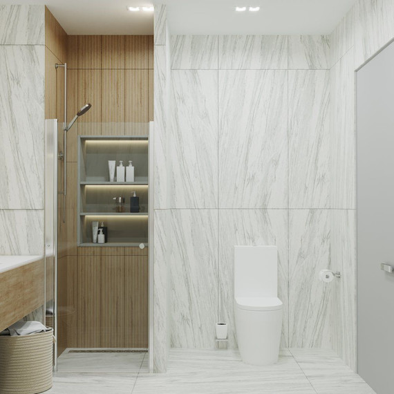 Душевая дверь Тритон Уно 90 см, алюминий/прозрачное - фото 4