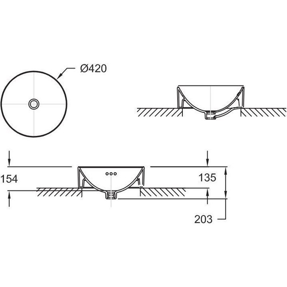 Раковина-чаша Jacob Delafon Vox 42 см E14800-0 - фото 4