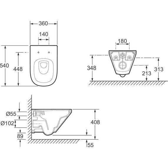 Инсталляция с подвесным безободковым унитазом Jacob Delafon Modern Life E21773RU-00 - фото 11