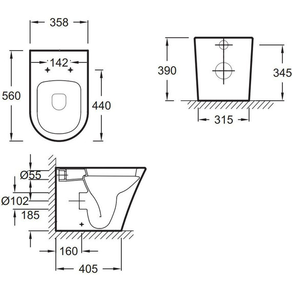 Унитаз приставной Jacob Delafon Rodin+ EDAA102-00 - фото 5