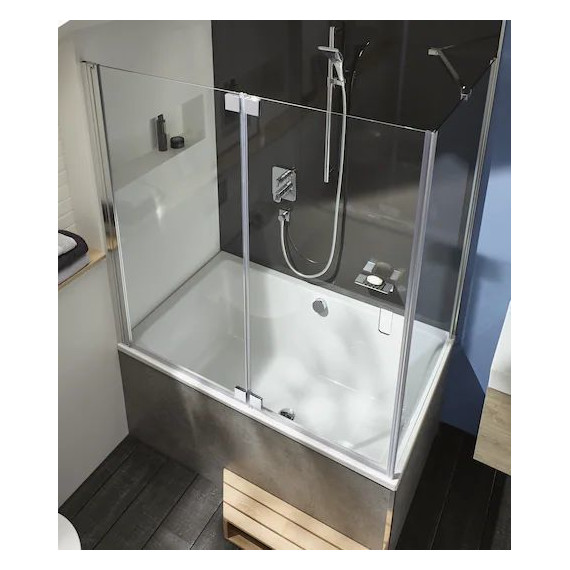 Шторка для ванны Jacob Delafon Capsule 140x90 см E6D129-GA, хром/прозрачное - фото 