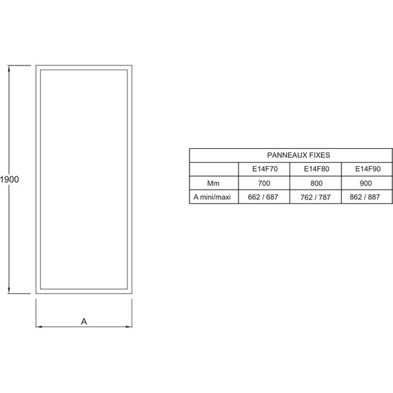 Боковая стенка Jacob Delafon Serenity 90 см E14F90-GA, хром/прозрачное - фото 2