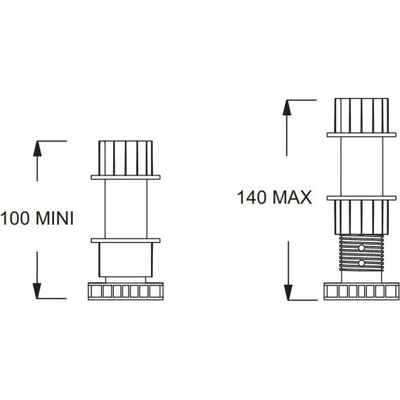 Ножки для душевого поддона Jacob Delafon Flight E62492-00 luxe - фото 4