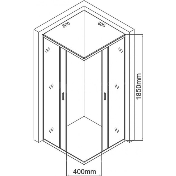 Душевое ограждение Aquanet SE-800S 80х80 см 270064, хром/прозрачное - фото 9