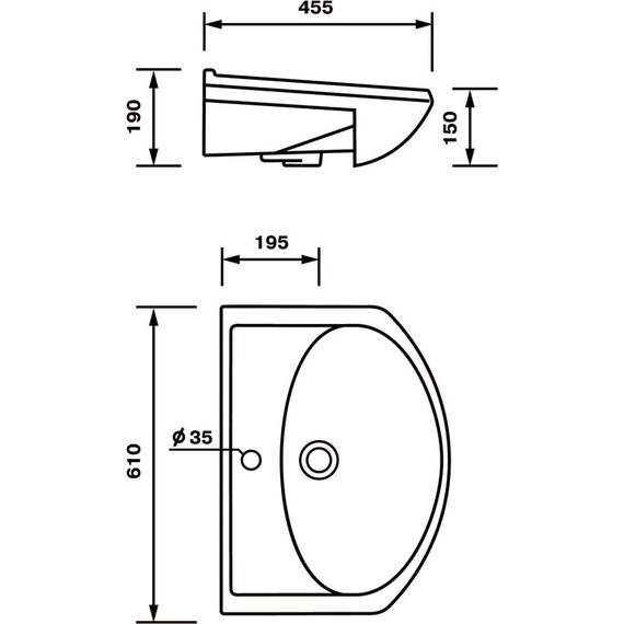 Умывальник Оскольская керамика Арго 60 61х45,5х19 см 40101000505 - фото 6