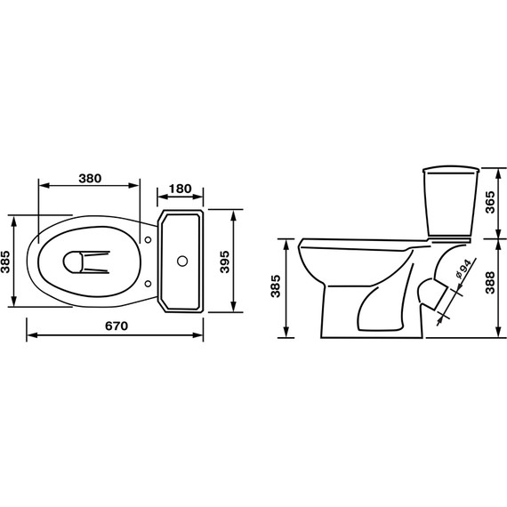 Унитаз-компакт Оскольская керамика Элисса Стандарт красный с полипропиленовой крышкой 43360130202, Цвет производителя: красный - фото 4