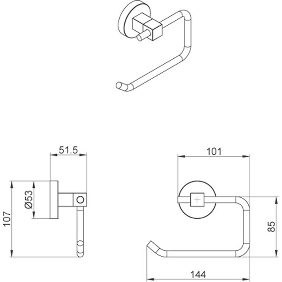 Держатель для туалетной бумаги Azario Nessy AZ-73110A - фото 3
