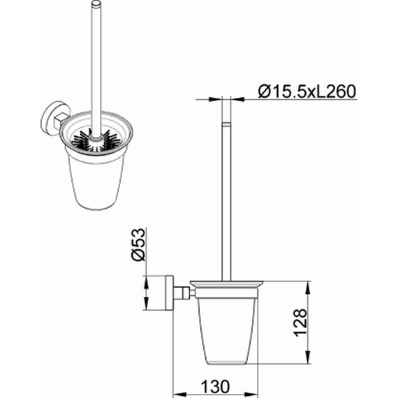 Ершик для унитаза Azario Nessy AZ-73113 - фото 3