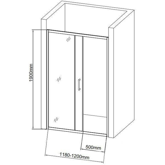 Душевая дверь Aquanet SD-1200A 120 см 209406, хром/прозрачное - фото 2