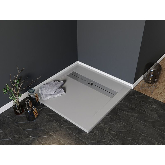 Каменный поддон Aquanet Delight 90x90 см 258882, серый - фото 2