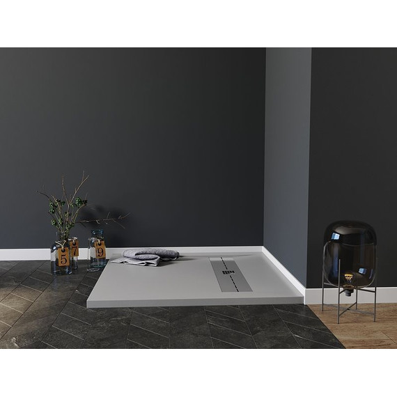 Каменный поддон Aquanet Delight 90x90 см 258882, серый - фото 3