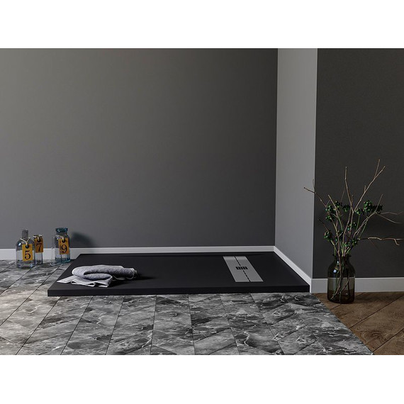 Каменный поддон Aquanet Delight 160x90 см 258901, чёрный - фото 5