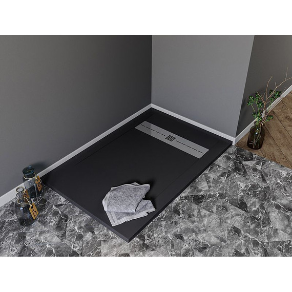 Каменный поддон Aquanet Delight 160x90 см 258901, чёрный - фото 6