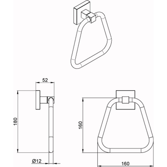Кольцо для полотенца Azario Rina AZ-87011 - фото 3