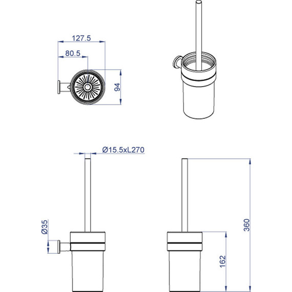 Ершик для унитаза Azario Forny AZ-88313 - фото 3