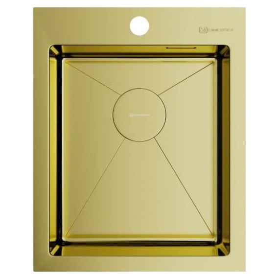 Мойка кухонная Omoikiri Akisame 41-LG (4973080) 1,2 мм, светлое золото, Цвет производителя: светлое золото - фото 