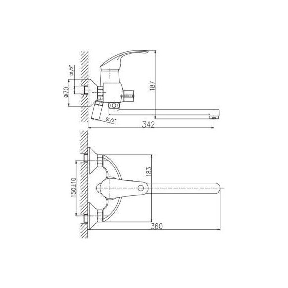Смеситель для ванны Haiba HB2221 - фото 2