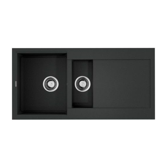 Кухонная мойка Omoikiri Sakaime 100-2-BL 4993892, чёрный, Цвет производителя: чёрный - фото 