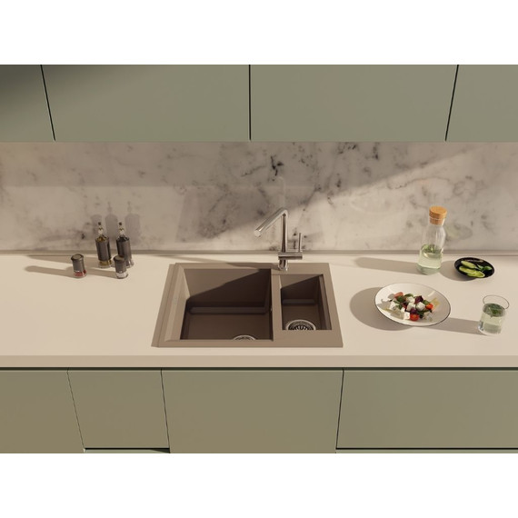 Кухонная мойка Omoikiri Sakaime 60-2-SA 4993910, бежевый, Цвет производителя: бежевый - фото 4