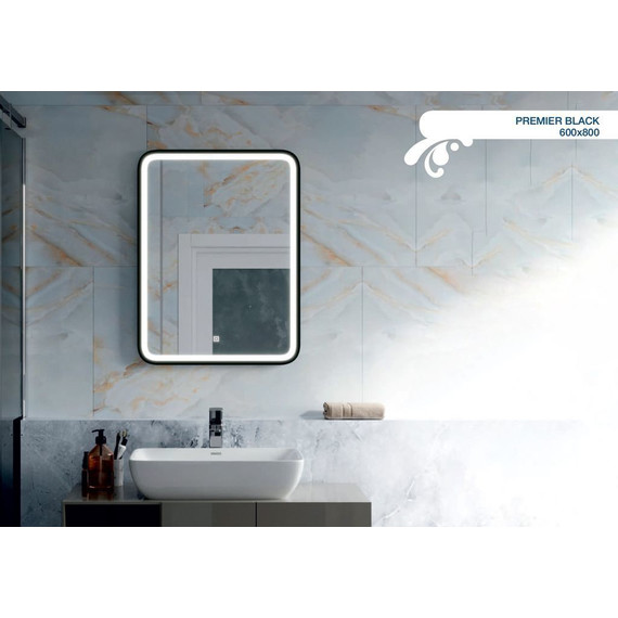 Зеркало Mirsant Premier black 60 см, чёрный - фото 2