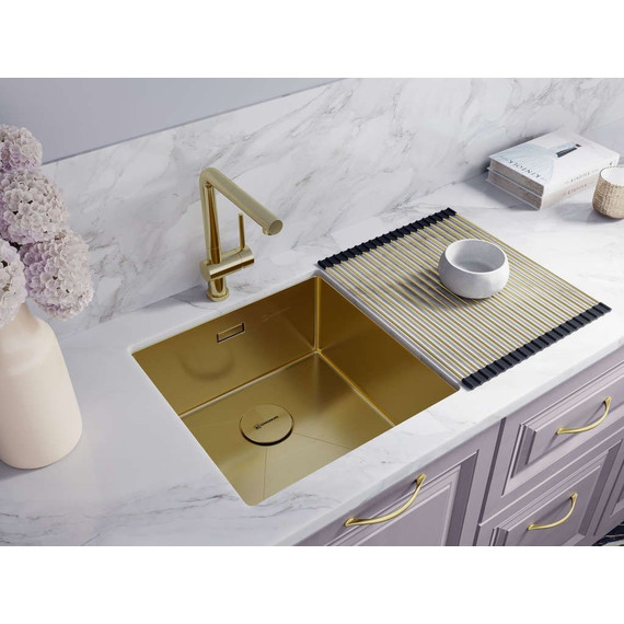 Мойка кухонная Omoikiri Taki 44-U/IF-LG (4973520) 1,2 мм, светлое золото, Цвет производителя: светлое золото - фото 2