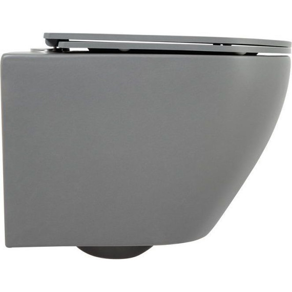 Унитаз подвесной безободковый BelBagno Colorato BB062CHR-GR, серый матовый, Цвет производителя: серый матовый - фото 7