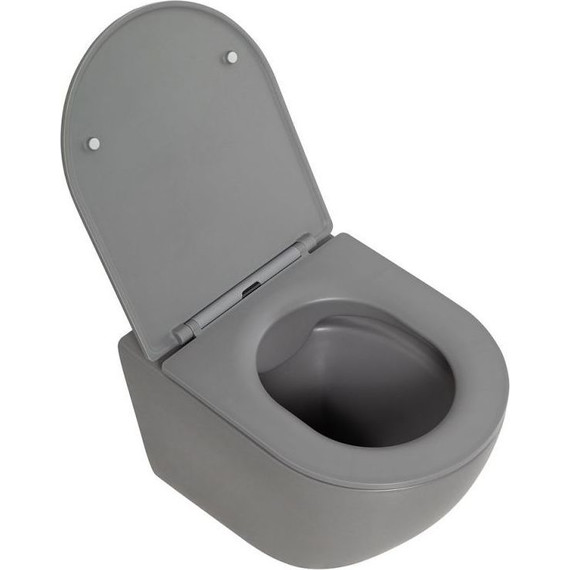 Сиденье с крышкой для унитаза BelBagno Colorato микролифт BB062SC-GR, серый матовый - фото 2