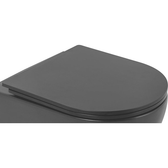 Сиденье с крышкой для унитаза BelBagno Colorato микролифт BB062SC-MB, чёрный матовый - фото 
