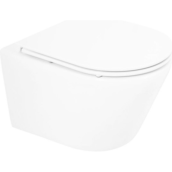 Унитаз подвесной безободковый BelBagno Tre BB8001CHR/SC с крышкой микролифт - фото 