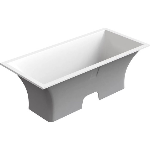 Ванна каменная Bas Мадрид 170x80 см, серый - фото 3