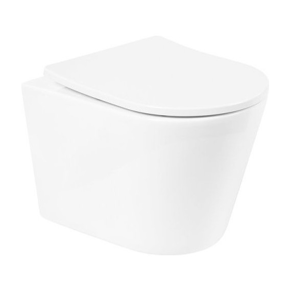 Унитаз подвесной безободковый BelBagno Flay-R BB053CHR - фото 