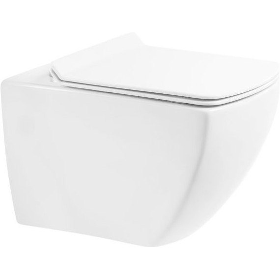 Унитаз подвесной безободковый BelBagno Carina BB514CHR - фото 