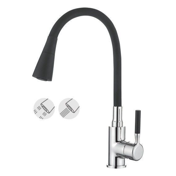 Смеситель для кухни Ledeme L74199-2, черный/сатин - фото 