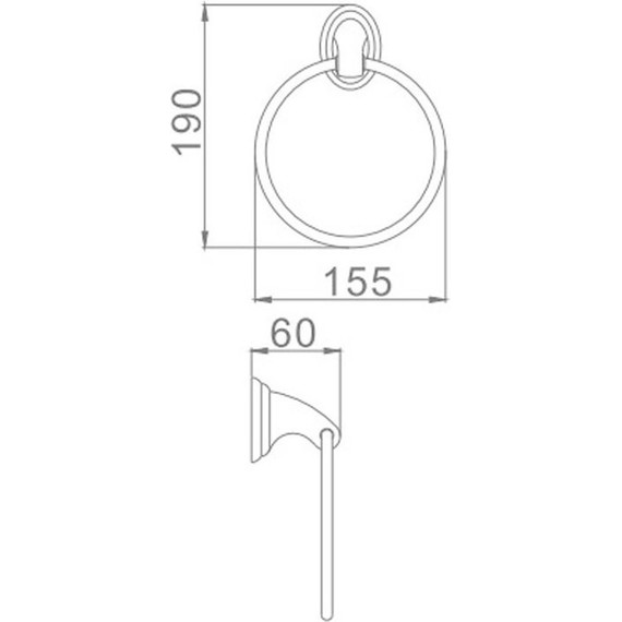 Кольцо для полотенец Haiba HB1504 - фото 2