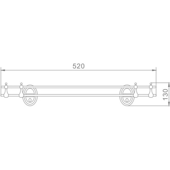 Cтеклянная полка Haiba 52 см HB1507 - фото 3
