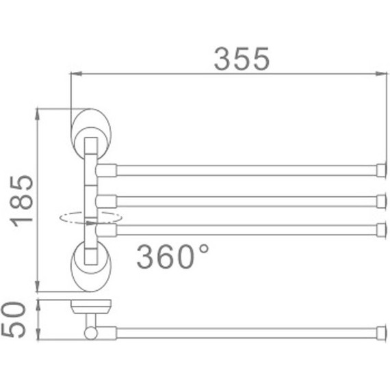 Держатель для полотенца Haiba HB1613 - фото 3