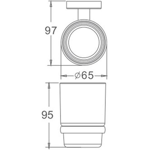 Стакан для зубных щеток Haiba HB8606 - фото 2
