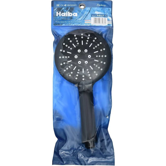 Ручной душ Haiba HB37-1, чёрный матовый - фото 2