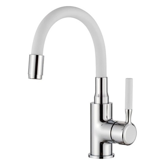 Смеситель для раковины Ledeme L1399-3 белый/хром - фото 