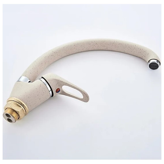 Смеситель для кухни Ledeme L5913K, бежевый - фото 4