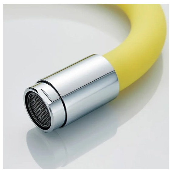 Смеситель для раковины Ledeme L1399-4 желтый/хром - фото 5